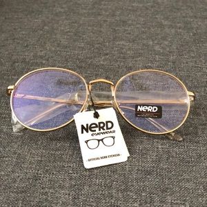 Nerd Eyewear Round Gold Thin Metal